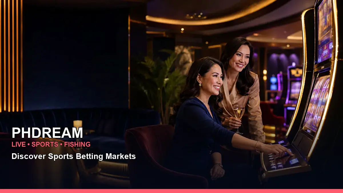 PHDREAM sports guide with a Philippine adult reviewing cricket information on mobile